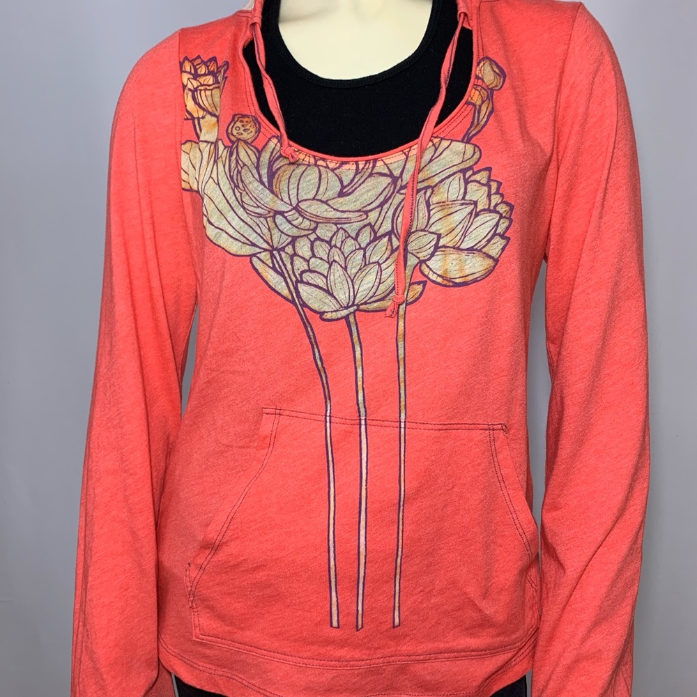 FREE PEOPLE Colorful Flower Light Hoodie